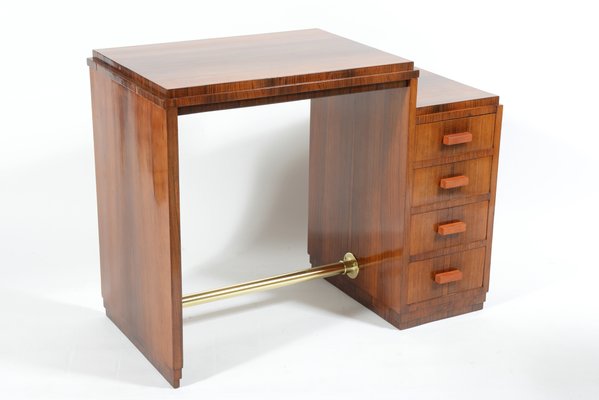 Art Deco Italian Writing Desk With Four Drawers 1930s For Sale At