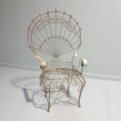 Wrought Iron Peacock Chair by Salterini