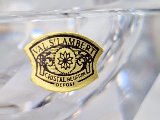 Vintage Crystal Ashtrays from Val Saint Lambert, 1960s, Set of 2
