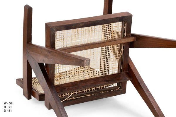 Cane PJ-SI-28-A Office Chair by Pierre Jeanneret, 1955 for Cane PJ-SI-28-A Office Chair by Pierre Jeanneret, 1955 for