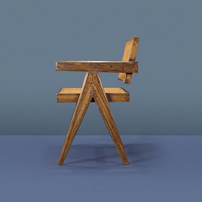 Mid-Century Office Cane Chair PJ-SI-28-A by Pierre Jeanneret Mid-Century Office Cane Chair PJ-SI-28-A by Pierre Jeanneret