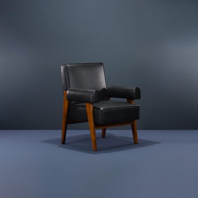 LC PJ SI 41 A Advocate Chair von Pierre Jeanneret Le Corbusier 1950er