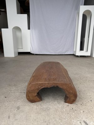 Small Side Table or Stool in Monoxyl Blond Teak for sale at Pamono