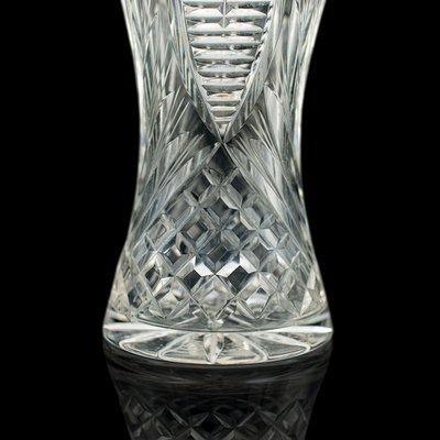 Tall Vintage Crystal Flower Vase, 1950s for sale at Pamono Tall Vintage Crystal Flower Vase, 1950s for sale at Pamono