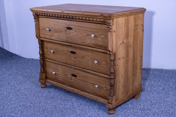 Antique Pine Chest of Drawers 1920s