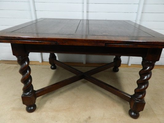Barley twist extendable dining table discount