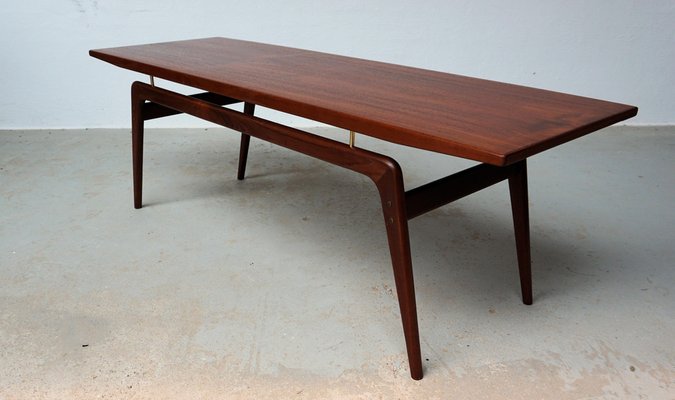 Fully Restored Danish Teak Coffee Table attributed to Arne Hovmand-Olsen, 1960s