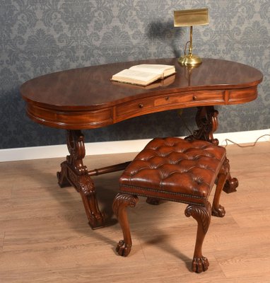 vintage kidney shaped dressing table Burr Walnut French Style Kidney Shaped Vanity