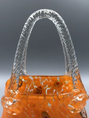 Vase Vide-poche Murano En Verre Soufflé - Forme Sac à Main - Ht 25 Cm, L 21 Cm