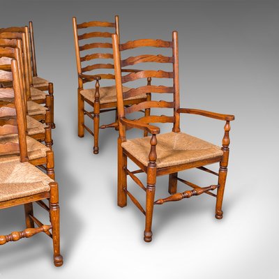 Set of Eleven English Oak Dining Chairs Set of Eleven English Oak Dining Chairs