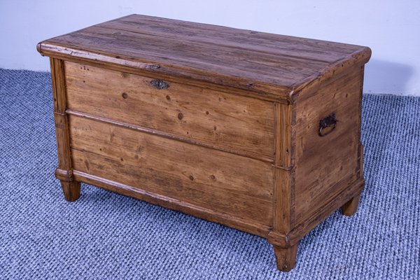 Antique Pine Trunk Chest 1890s