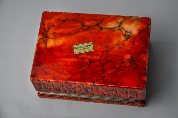 Red Alabaster Box by Romano Bianchi, Italy, 1970, 1870 for sale at Pamono