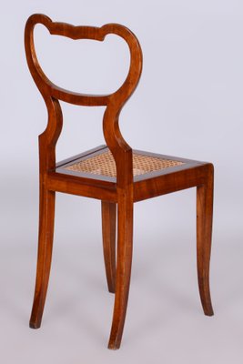 Sedia Biedermeier in legno di noce e vimini, Austria, anni '30