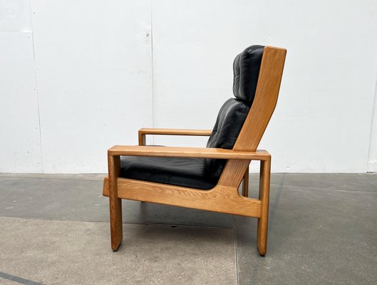 Mid-Century Model Bonanza Highback Leather Lounge Armchair by Esko
