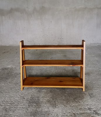 Vintage Swedish Pine and Elm Display Shelf by Axel Einar Hjorth