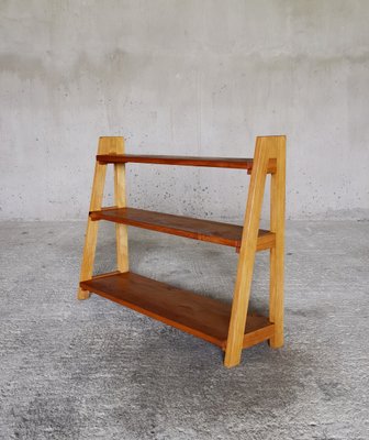 Vintage Green Painted Indian Teak Shelf - Ca 1930 Vintage Green Painted Indian Teak Shelf - Ca 1930