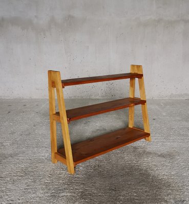 Vintage Green Painted Indian Teak Shelf - Ca 1930 Vintage Green Painted Indian Teak Shelf - Ca 1930
