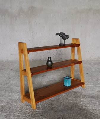 Vintage Painted Indian Teak Shelf - Ca 1930 Vintage Painted Indian Teak Shelf - Ca 1930