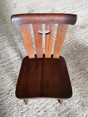 Dining Chairs in Oregon Pine by Göran Malmvall for Karl Andersson Söner,  Sweden, 1940s, Set of