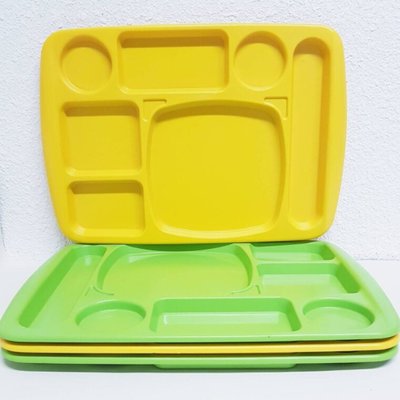 Space Age TV Dinner Trays by Bismuth, Paris, 1970s, Set of for