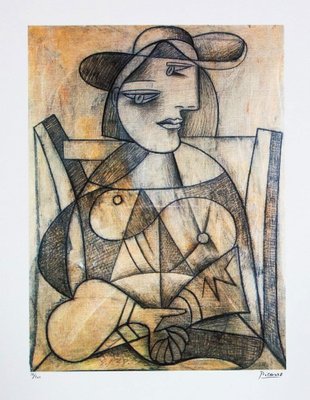After Pablo Picasso, Woman with Joined Hands, 1962, Offset