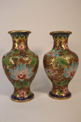 Boîte En Cloisonné Chine – Décor Fleurs, Art D'Asie, XXe Siècle
