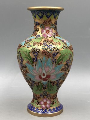 Champlevé Cloisonné Vase, China, 1900s, Set of 2 for sale at Pamono