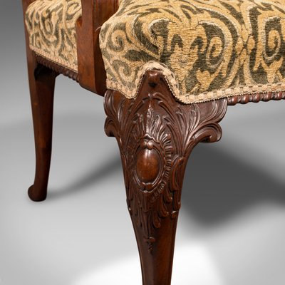 English George II Chippendale Mahogany Ball & Claw Corner Chair English George II Chippendale Mahogany Ball & Claw Corner Chair