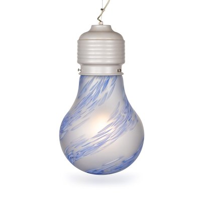 Italienische Deckenlampe in Form einer mundgeblasenen Glühbirne von Due P, 1980er