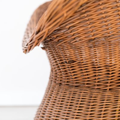 Poltrona in vimini, anni '60 in vendita su Pamono