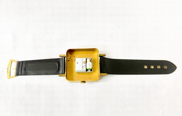 【西ドイツ】Meister Anker社 アンティーク 置時計 ゴールド 美品 Mid-Century Brass Meister Anker Wall Clock in the Form of a