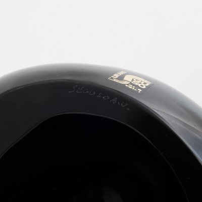 Murano Glass Sculpture of Black Swan by Livio Seguso. Italy, 1980s