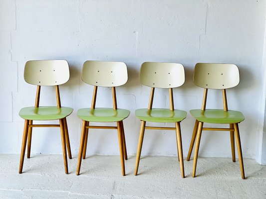 Vintage Kitchen Chairs from Ton 1960s Set of 4 for sale at Pamono