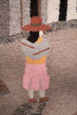 Vintage Mexican Hand Woven Tapestry 1960s for sale at Pamono