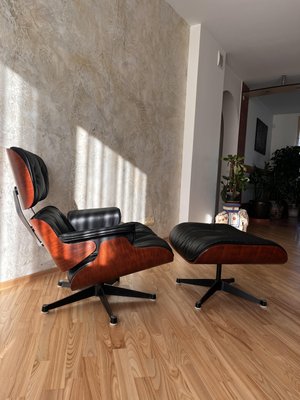 Lounge Chair and Ottoman attributed to Charles Ray Eames for Vitra 1956 Set of 2 for sale at Pamono