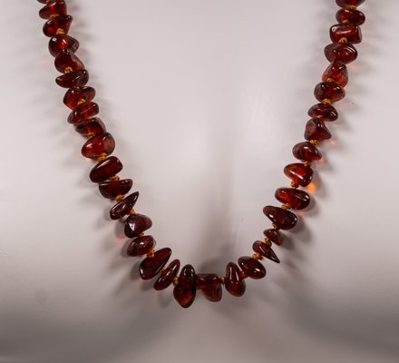 Vintage Gemstone Amber Necklace, 1960s for sale at Pamono