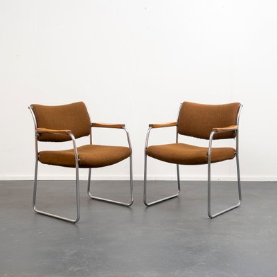 Vintage Armchair with Metal Frame and Teak, 1960s