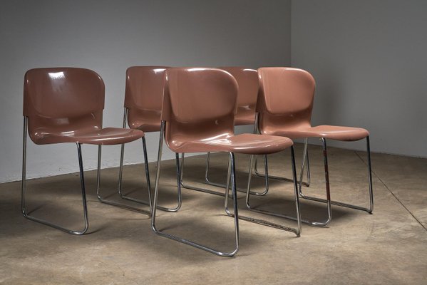 Vintage Stacking Chairs by Gerd Lange for Drabert, 1970s for sale
