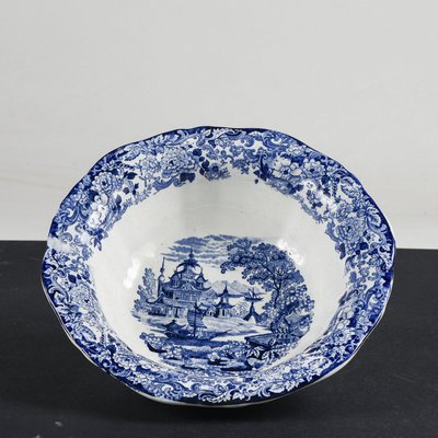 Weißer & Blauer Keramik Teller von Chinese SCR, 1880er bei Pamono kaufen