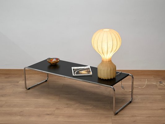 Bauhaus Black Laccio Coffee Table attributed to Marcel