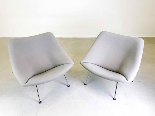 Oyster Chair in Gray Felt by Pierre Paulin for Artifort 1960s for sale at Pamono
