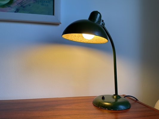 German Bauhaus 6556 Desk Lamp in Green from Kaiser, 1930s for sale