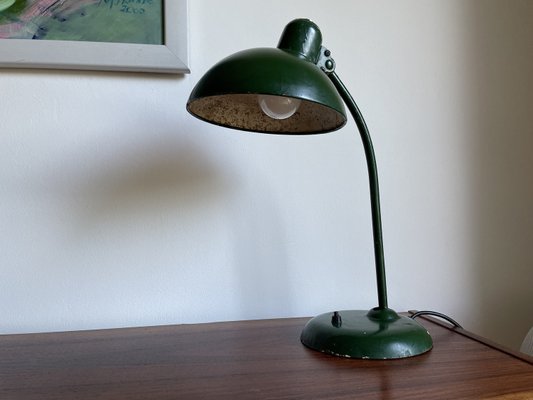 German Bauhaus 6556 Desk Lamp in Green from Kaiser, 1930s for sale