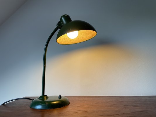 German Bauhaus 6556 Desk Lamp in Green from Kaiser, 1930s for sale