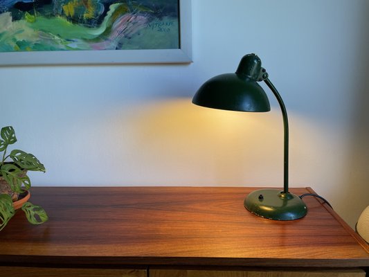 German Bauhaus 6556 Desk Lamp in Green from Kaiser, 1930s for sale