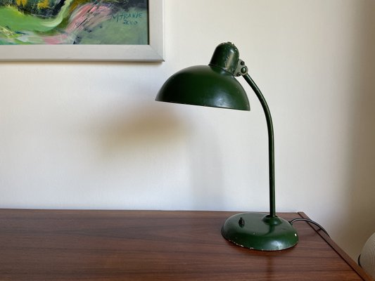 German Bauhaus 6556 Desk Lamp in Green from Kaiser, 1930s for sale