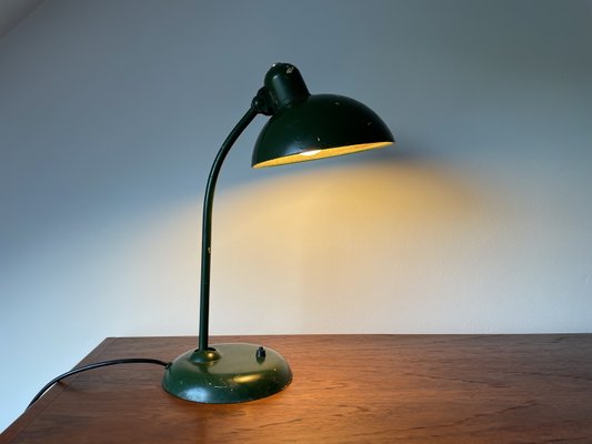 German Bauhaus 6556 Desk Lamp in Green from Kaiser, 1930s for sale