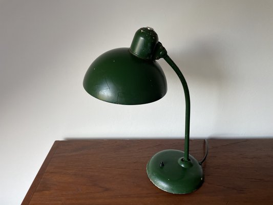 German Bauhaus 6556 Desk Lamp in Green from Kaiser, 1930s for sale