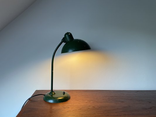 German Bauhaus 6556 Desk Lamp in Green from Kaiser, 1930s for sale