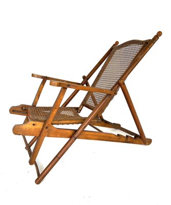Seating Vintage Wooden Beach Chairs Colonial Beech Deck Chair For
